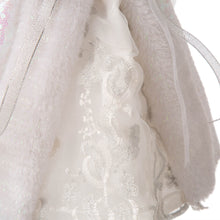 Load image into Gallery viewer, 12"H Christmas Angel Tree Topper With White Faux Fur Dress