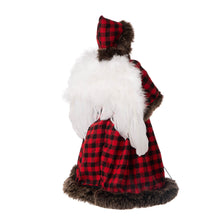 Load image into Gallery viewer, 16"H Christmas Red Plaid Angel Tree Topper