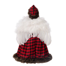Load image into Gallery viewer, 16"H Christmas Red Plaid Angel Tree Topper