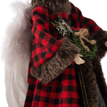 Load image into Gallery viewer, 16"H Christmas Red Plaid Angel Tree Topper