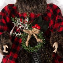 Load image into Gallery viewer, 16"H Christmas Red Plaid Angel Tree Topper