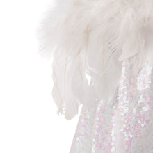 Load image into Gallery viewer, 16"H Christmas Angel Tree Topper With White Faux Fur Dress