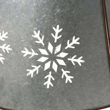 Load image into Gallery viewer, 26"D Snowflake Die Cut Metal Tree Collar with Light String