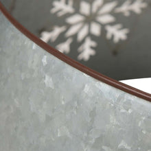 Load image into Gallery viewer, 26"D Snowflake Die Cut Metal Tree Collar with Light String