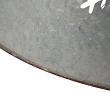 Load image into Gallery viewer, 26"D Snowflake Die Cut Metal Tree Collar with Light String