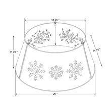 Load image into Gallery viewer, 26"D Snowflake Die Cut Metal Tree Collar with Light String