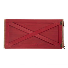 Load image into Gallery viewer, 22.09"L Red Wooden Christmas Tree Collar