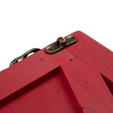 Load image into Gallery viewer, 22.09"L Red Wooden Christmas Tree Collar