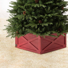 Load image into Gallery viewer, 26"L Red Wooden Christmas Tree Collar