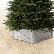Load image into Gallery viewer, 26"L Washed White Wooden Christmas Tree Collar
