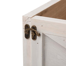 Load image into Gallery viewer, 26"L Washed White Wooden Christmas Tree Collar