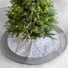 Load image into Gallery viewer, 48"D White Fleece Christmas Tree Skirt