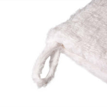 Load image into Gallery viewer, 21"L White Plush with Snowflake Christmas Stocking