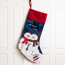 Load image into Gallery viewer, 36"L Velvet 3D Snowman Oversized Stocking