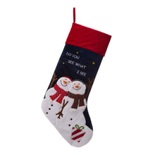 Load image into Gallery viewer, 36"L Velvet 3D Snowman Oversized Stocking