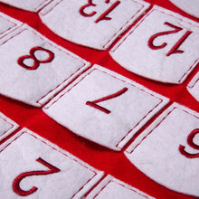 Load image into Gallery viewer, 36"L Felt 3D Santa Oversized Count Down Stocking