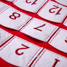 Load image into Gallery viewer, 36"L Felt 3D Santa Oversized Count Down Stocking