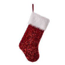 Load image into Gallery viewer, 21"L Red Sequin Christmas Stocking