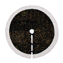 Load image into Gallery viewer, 48"D Navy Blue Sequin Christmas Tree Skirt