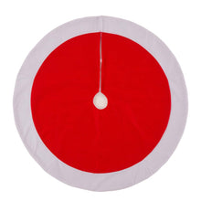 Load image into Gallery viewer, 48“D Red & White Felt Christmas Tree Skirt