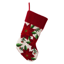 Load image into Gallery viewer, 21.00"L Poinsettia Hooked Stocking