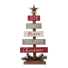 Load image into Gallery viewer, 20"H Wooden Sign Table Tree Décor