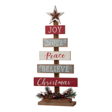 Load image into Gallery viewer, 20"H Wooden Sign Table Tree Décor