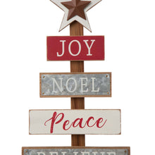 Load image into Gallery viewer, 20"H Wooden Sign Table Tree Décor