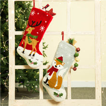 Load image into Gallery viewer, Reindeer & Fox Hooked Stocking, Set of 2