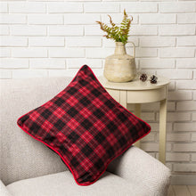 Load image into Gallery viewer, 2PK Farmhouse Red & Black Plaid Pillow Cover