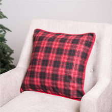 Load image into Gallery viewer, 2PK Farmhouse Red & Black Plaid Pillow Cover