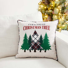 Load image into Gallery viewer, 18"L Farm Fresh Heavy Cotton Christmas Tree Throw Pillow