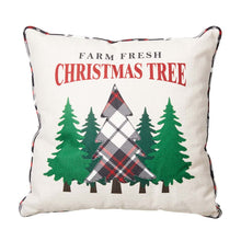 Load image into Gallery viewer, 18"L Farm Fresh Heavy Cotton Christmas Tree Throw Pillow