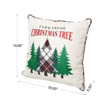 Load image into Gallery viewer, 18"L Farm Fresh Heavy Cotton Christmas Tree Throw Pillow