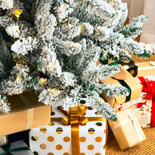 Load image into Gallery viewer, 6ft Pre-Lit Snow Flocked Slim Fir Artificial Christmas Tree with 300 Warm White Lights