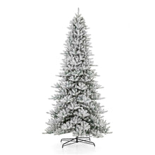 Load image into Gallery viewer, 11ft Pre-Lit Snow Flocked Slim Fir Artificial Christmas Tree with 950 Warm White Lights