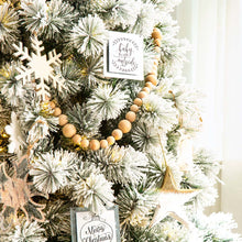 Load image into Gallery viewer, 6ft Pre-Lit Snow Flocked Pencil Pine Artificial Christmas Tree with 300 Warm White Lights