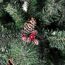 Load image into Gallery viewer, 5ft Pre-Lit Green Flocked Pine Artificial Christmas Porch Tree with 130 Warm White Lights