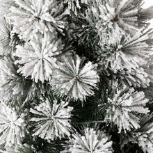 Load image into Gallery viewer, 4ft Pre-Lit Snow Flocked Pine Artificial Christmas Porch Tree with 100 Warm White Lights
