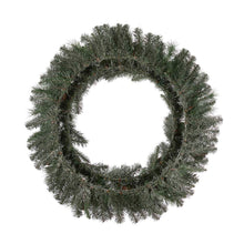 Load image into Gallery viewer, 36"D Oversized Pre-Lit Glittered Pine Cone Christmas Wreath with 50 Warm White Lights