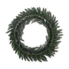 Load image into Gallery viewer, 36"D Oversized Pre-Lit Snow Flocked Christmas Wreath with 60 Warm White Lights