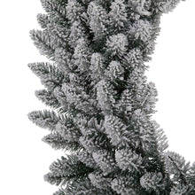Load image into Gallery viewer, 36"D Oversized Pre-Lit Snow Flocked Christmas Wreath with 60 Warm White Lights