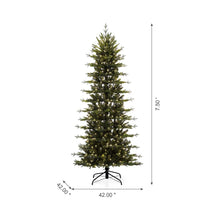 Load image into Gallery viewer, 7.5ft Pre-Lit Green Pencil Pine Artificial Christmas Tree with 450 Warm White Lights