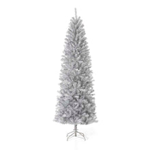 Load image into Gallery viewer, 7.5ft Silver Tinsel Artificial Christmas Tree