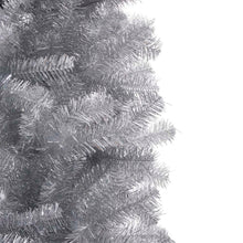 Load image into Gallery viewer, 7.5ft Silver Tinsel Artificial Christmas Tree