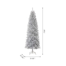 Load image into Gallery viewer, 7.5ft Silver Tinsel Artificial Christmas Tree