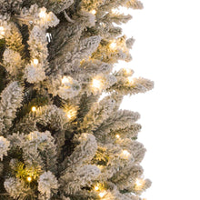 Load image into Gallery viewer, 9ft Pre-Lit Flocked Pencil Fir Artificial Christmas Tree with 600 Warm White Lights