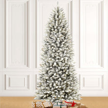 Load image into Gallery viewer, 9ft Pre-Lit Flocked Pencil Fir Artificial Christmas Tree with 600 Warm White Lights