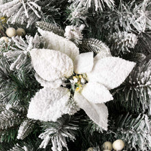 Load image into Gallery viewer, 4ft Pre-Lit Pine Artificial Christmas Porch Tree with 100 Warm White Lights and Poinsettias