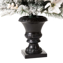 Load image into Gallery viewer, 5ft Pre-Lit Pine Artificial Christmas Porch Tree with 150 Warm White Lights and Poinsettias